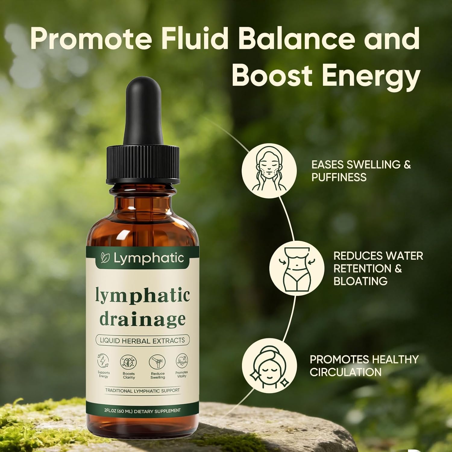 Lymphatic Drainage Drops – De-Bloat, Immune & Fluid Support