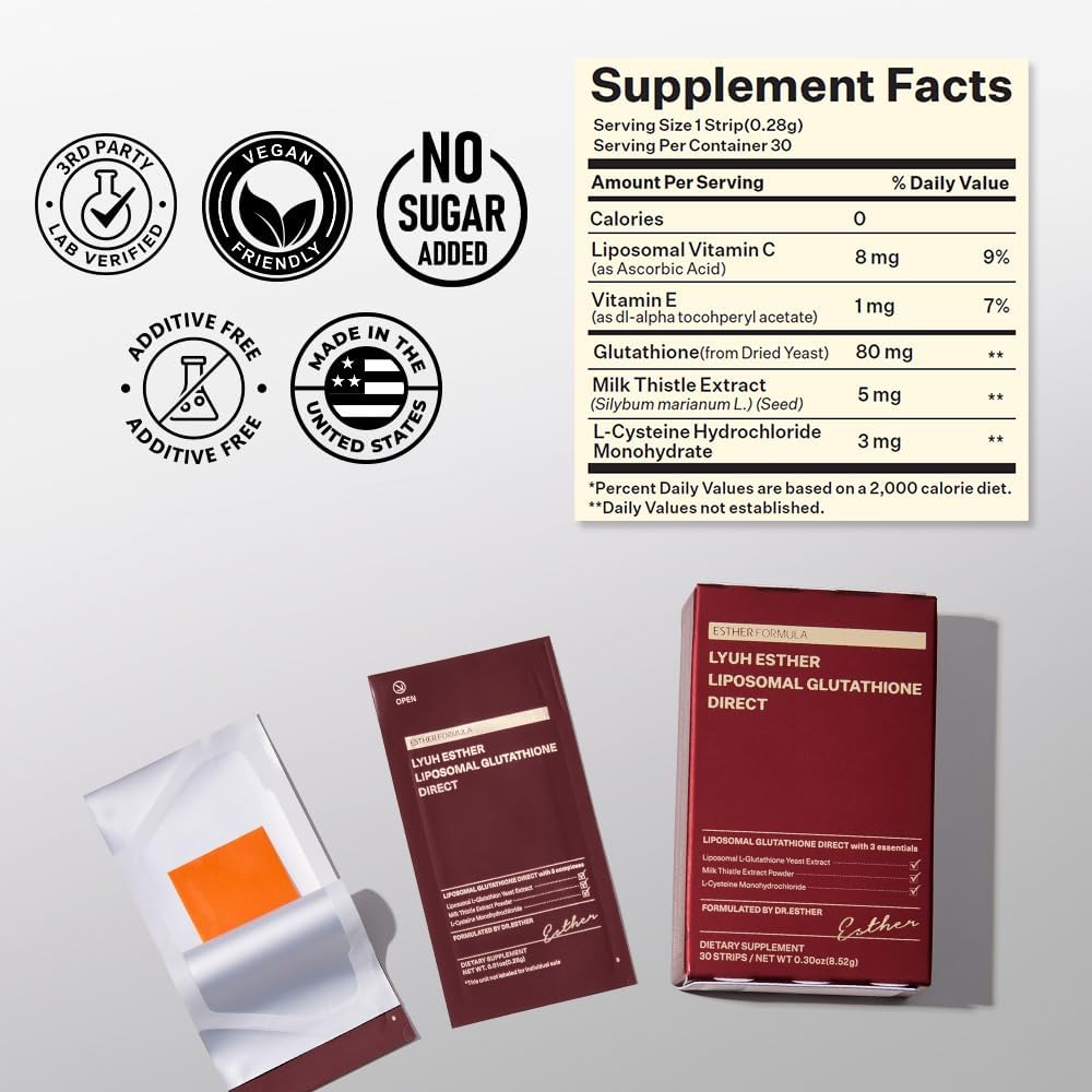 Liposomal Glutathione Oral Strips – Antioxidant Skin Support