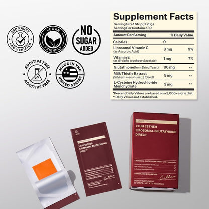 Liposomal Glutathione Oral Strips – Antioxidant Skin Support