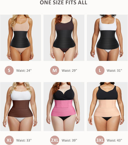 Women’s Waist Trainer Wrap – Adjustable Bandage Tummy Belt