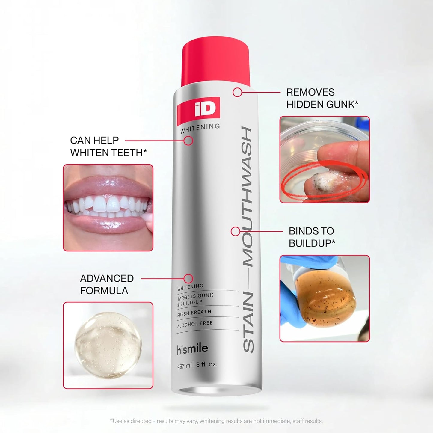 Stain Whitening Mouthwash with Hydrogen Peroxide 237 ml