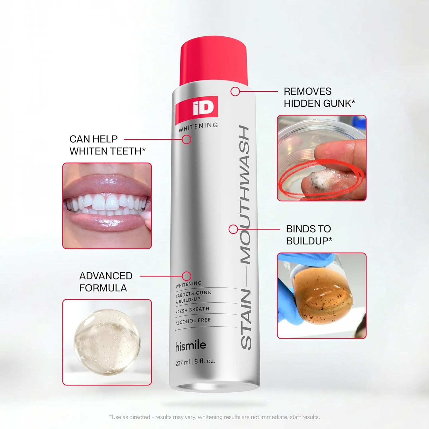 Stain Whitening Mouthwash with Hydrogen Peroxide 237 ml