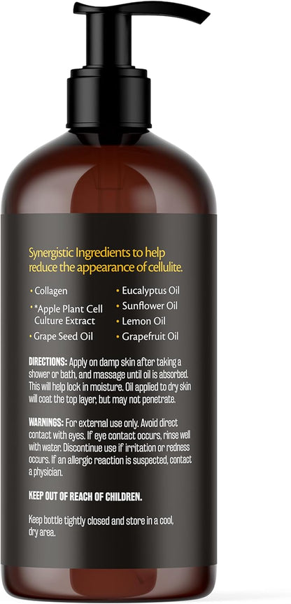 Anti-Cellulite Massage Oil with Silicone Body Brush