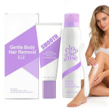 Gentle Peach Body Hair Removal Cream Kit for Sensitive Skin