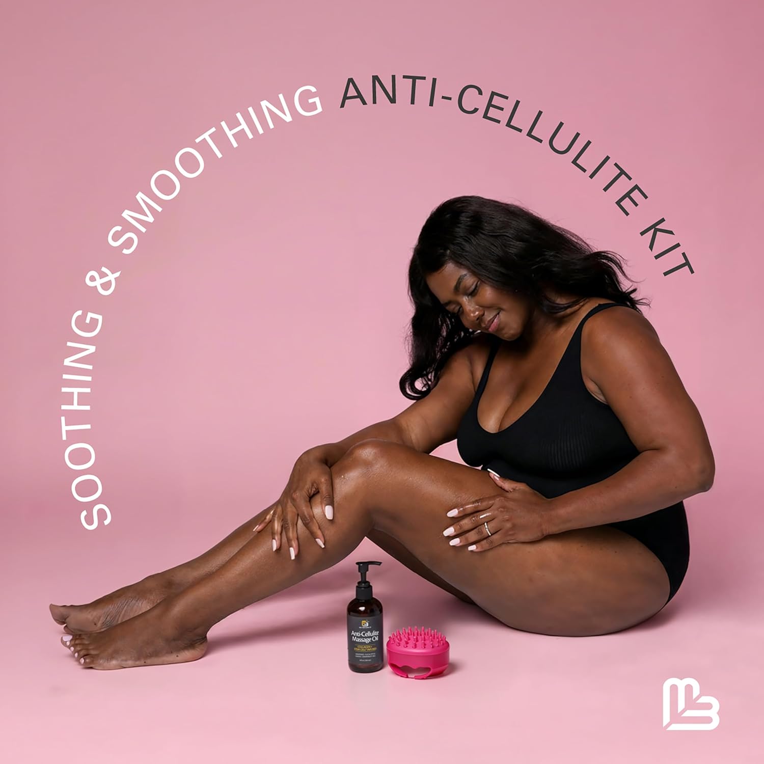 Anti-Cellulite Massage Oil with Silicone Body Brush