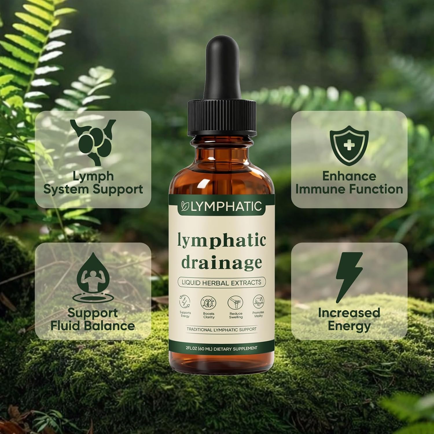 Lymphatic Drainage Drops – De-Bloat, Immune & Fluid Support