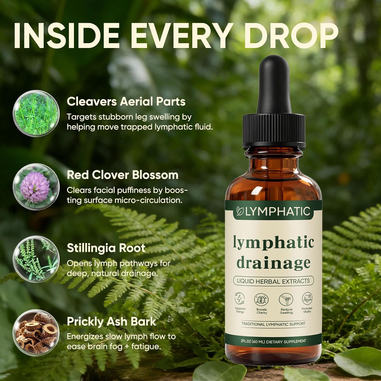 Lymphatic Drainage Drops – De-Bloat, Immune & Fluid Support